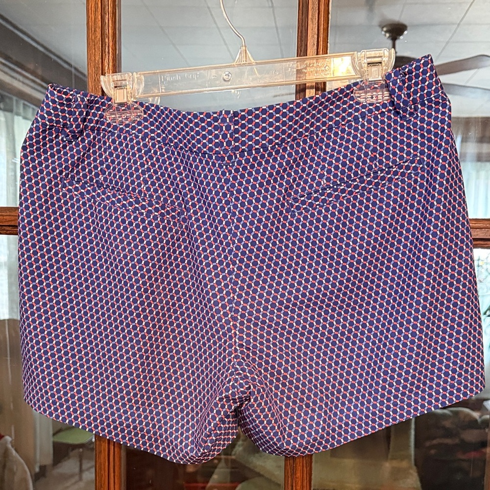 Nike Golf Dri-FIT Womens Shorts Size 10 Navy Blue Geometric Honeycomb Print - Picture 5 of 5